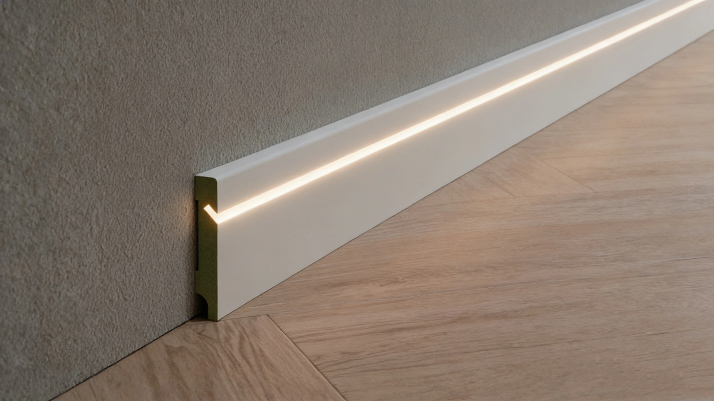 Polistirola grīdlīste LED lentei, 2400x100x19mm